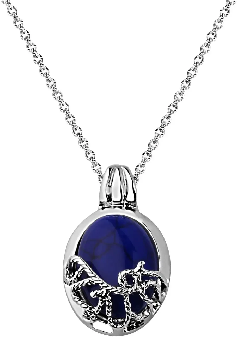 Colar com pingente de verbena e vampiro, presente para fã de vampiro, joias de Halloween, colar com pingente de joias para mulheres