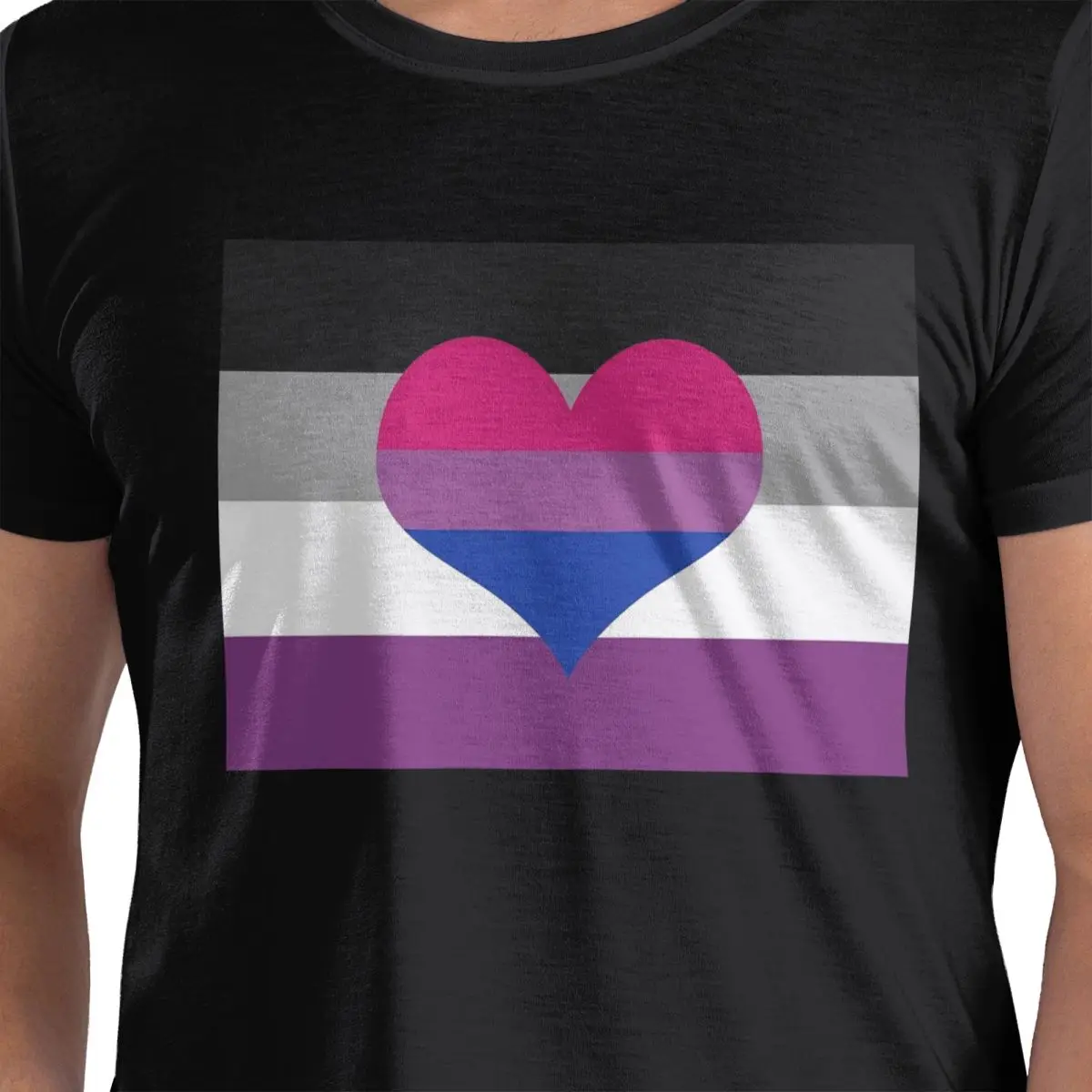 

100% Cotton Asexual Biromantic Pride Flag T-Shirt Men's Classic Oversized T Shirt Men O-Neck Summer Shirts Tops S-6XL