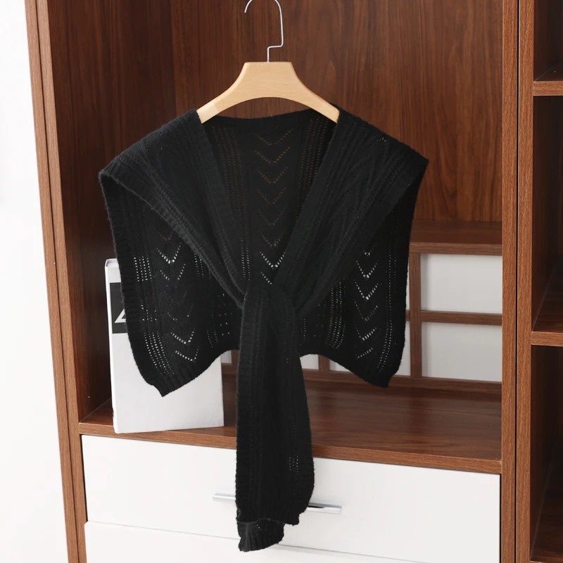 ผ้าคลุมแคชเมียร์แท้ 100% สำหรับผู้หญิง รุ่นใหม่สุดหรู ปี 2025 |   ลูกไม้โครเชต์ |   สีพื้น |   4 เฉดสีที่ประณีต