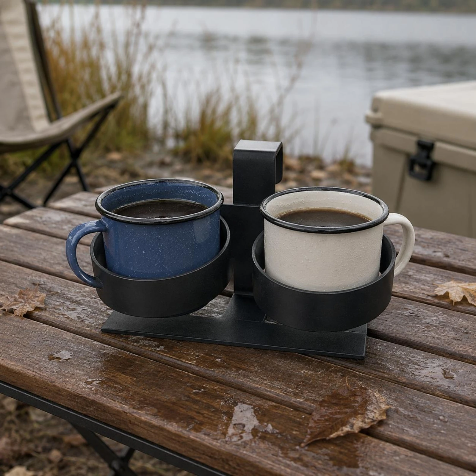 Cooler Box Cup Holder Rectangular Base Double Cup Holder Rigid Compatible with Model 8090