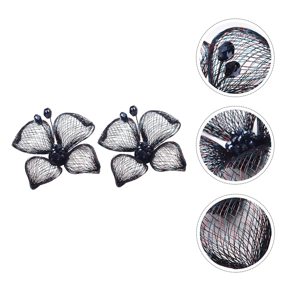 

1Pair Metal Shoe Buckles Butterfly Flower Design High Heels Accessories Shoes Decorations Reusable Copper Wire