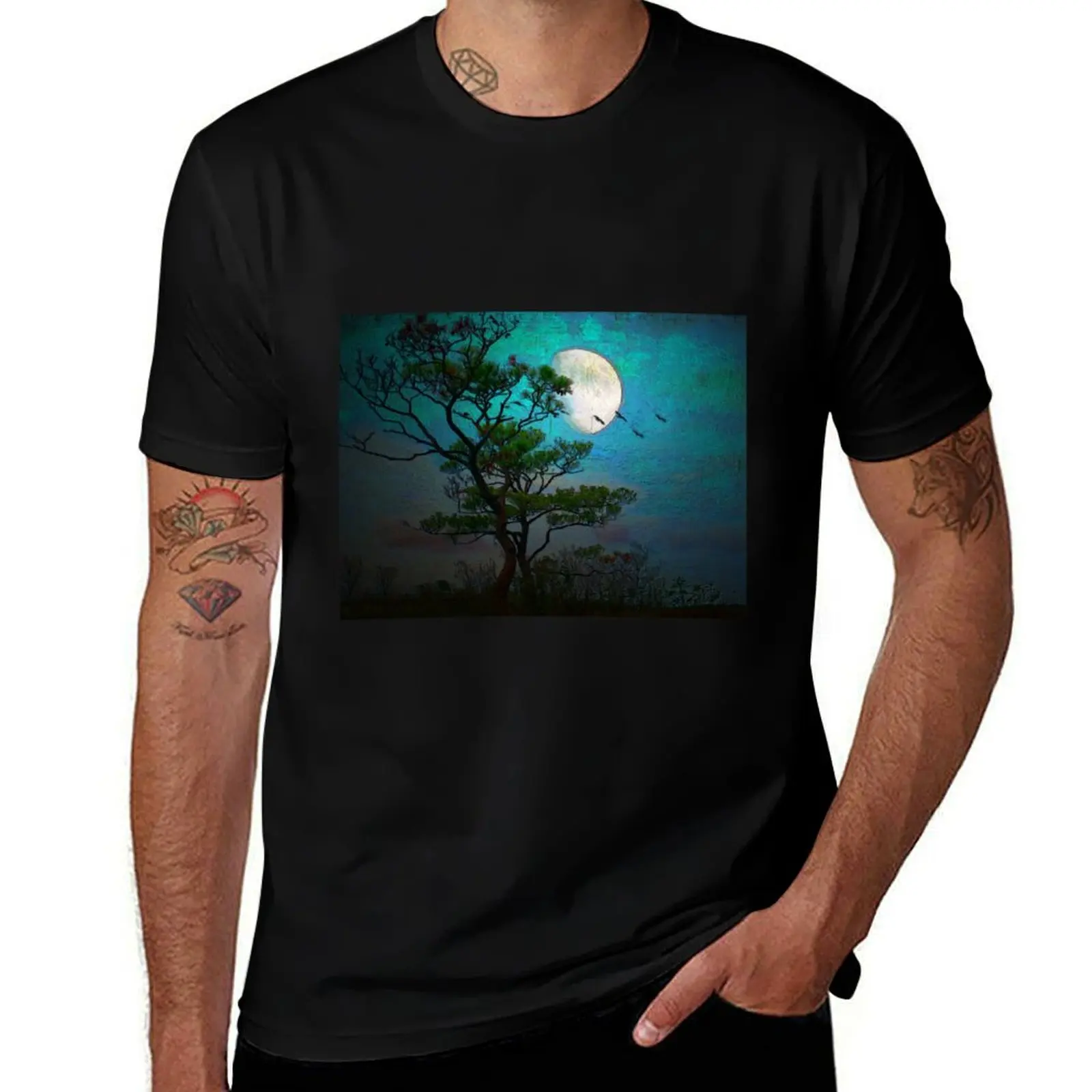 

Moonlight T-Shirt man t shirts for men casual man t shirt heavy cotton T-Shirt