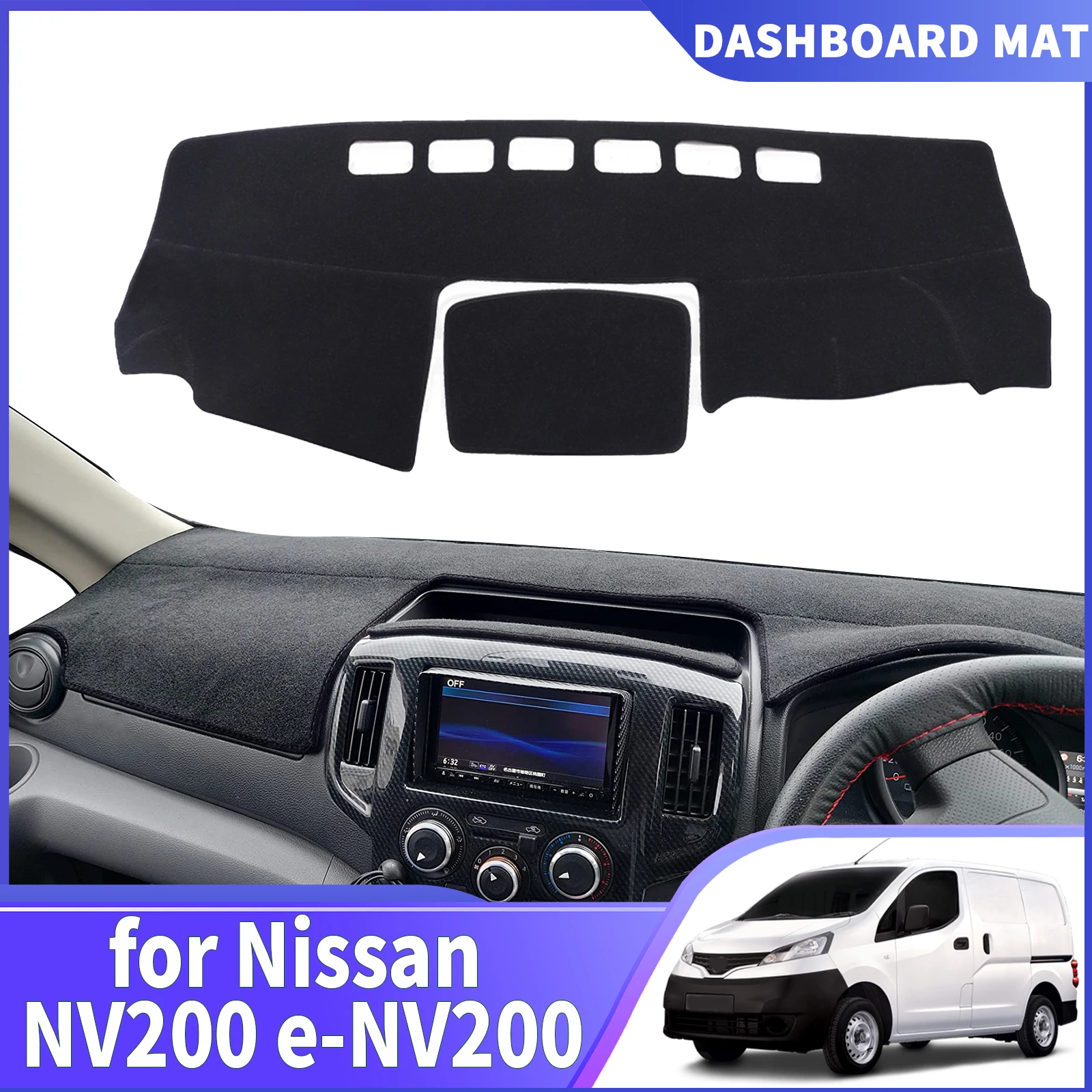 

fit for Nissan NV200 e-NV200 2010 2011 2012-2018 DashMat Sunshade Dashmat Dashboard Cover Pad Protective Carpet Car Accessories