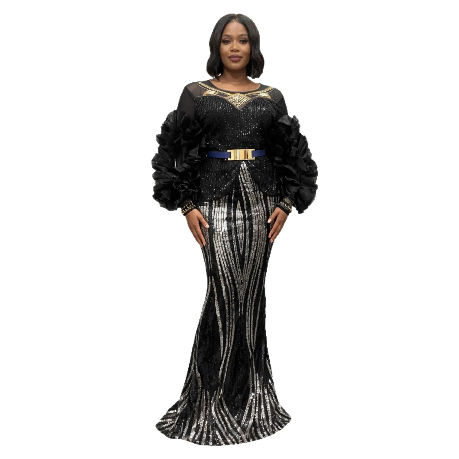 

African Clothes for Women 2 PCS Sets Tops And Skirts Suits Dashiki Ankara Christmas Outfits Gown Plus Size Wedding Party Dresses