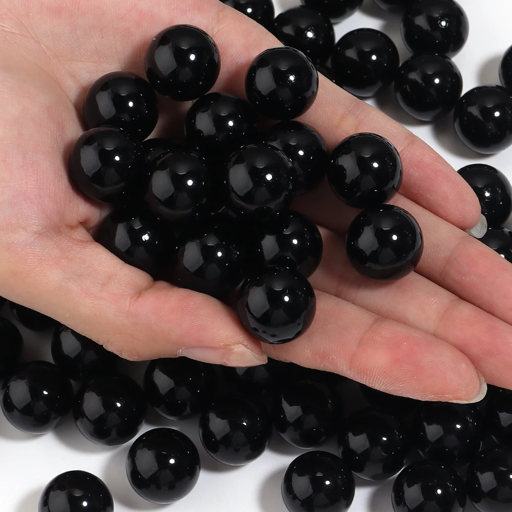 5-1000 Stück 1,5-30 mm schwarze ABS-Imitationsperlen ohne Loch, runde lose Abstandsperlen für die Schmuckherstellung, DIY-Armbänder, Halsketten – Detail 20