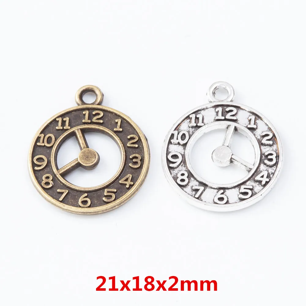 

35pieces (clocks and watches) vintage zinc alloy charm metal pendant DIY jewelry discovery making accessories 1653