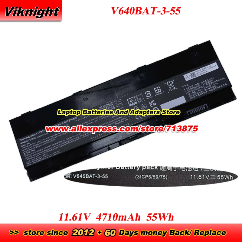 

Аккумулятор V640BAT-3-55 11.61В 4710мАч 55Втч 6-87-V640S-54J00