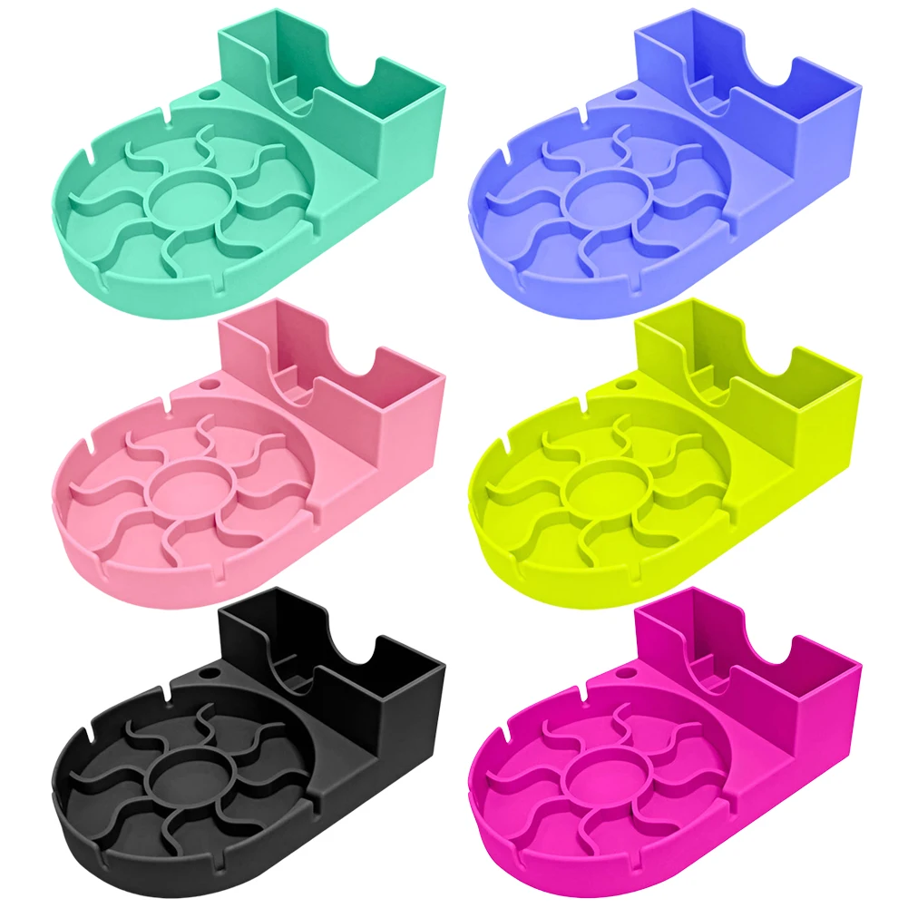 Silicone Tumbler Dry Rack Non-Slip Tumbler Drying Station Sports Bottle Drainer Stand for Stanley Cup Lid Straw