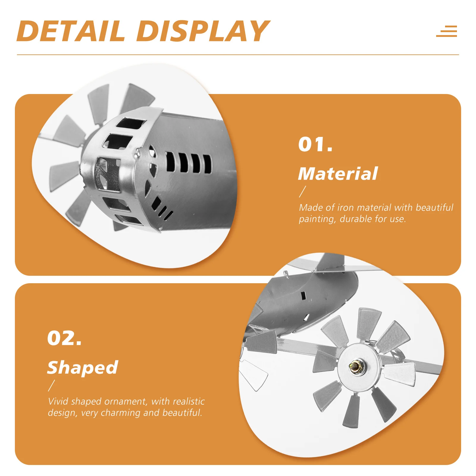 

Airplane Windmill Garden Decor Outdoor Yard Decoration Iron Craft For Landscape Scene Layout Fake Plane Ornament