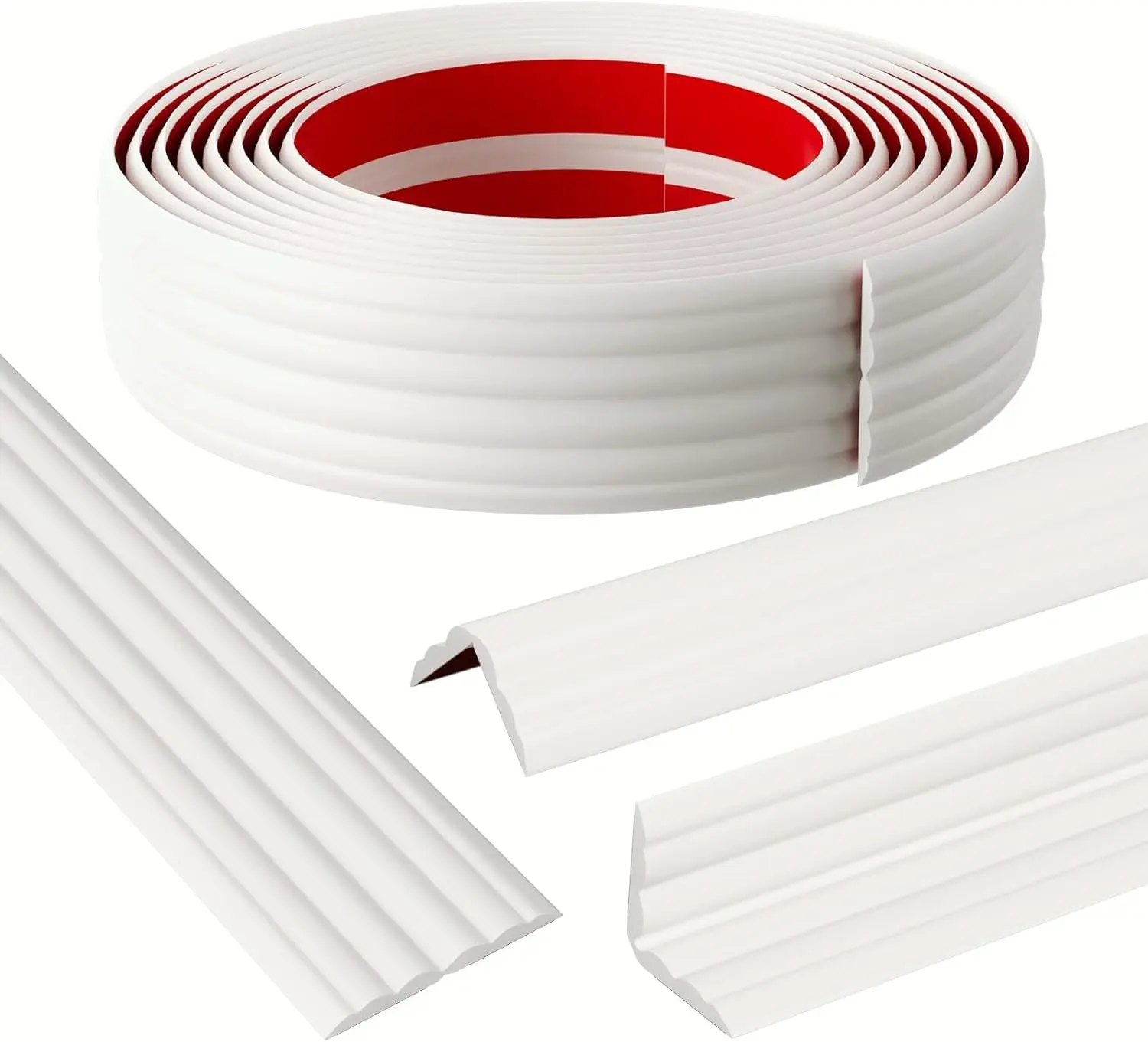 

Self-Adhesive Wall Corner Protector, Peel & Stick Trim for Edges, Ceiling, Countertop, White 2.36"x20'