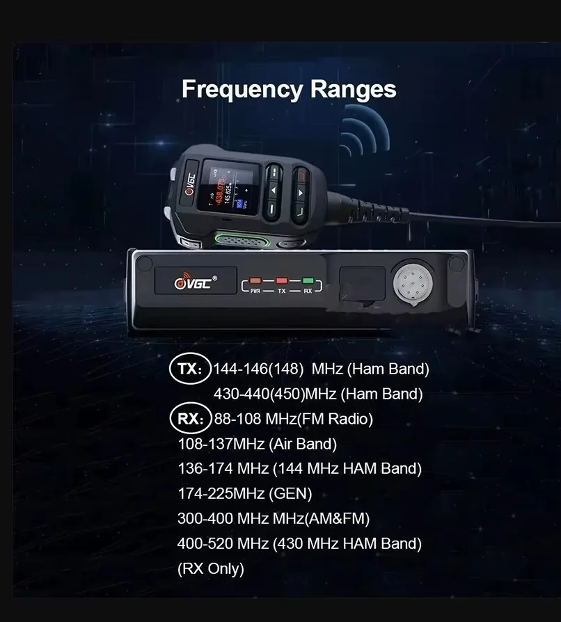 VERO VR-N7600 50W APP Bluetooth Intelligenter U/V Dual-Band-Transceiver Mobile Funkstation Fahrzeugfunkgerät Autoradio – Detail 1