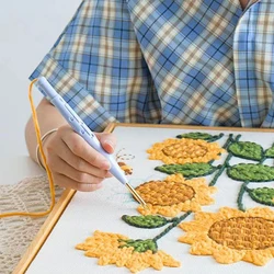 Embroidery Punch Needle Pen DIY Magic Needle For Embroidery Pen Weaving Cross Stitch Tool Knitting Craft Art Sewing Accessories