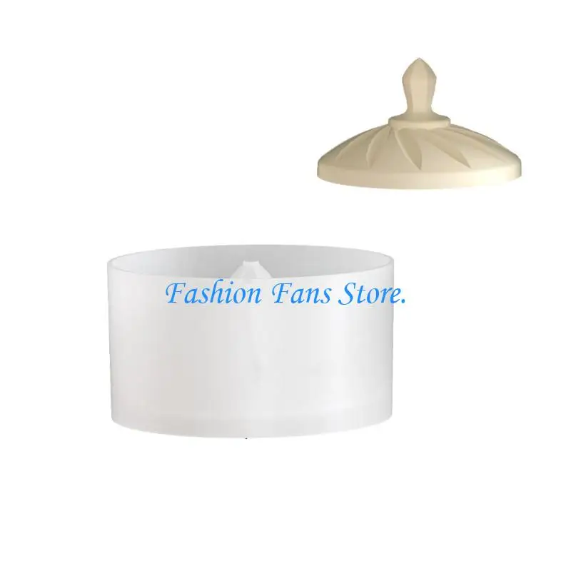 Round Vintage Crown Design Cup Mold for Crafting Unique Holders and Storage Boxes Perfect for Home Decors