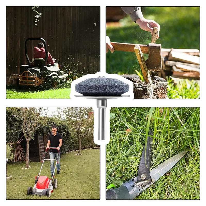Blade Sharpener Lawn Mower Sharpener Lawnmower Blade Sharpener For Drill With Blade Balancer, Mower Blade Sharpener For Drill