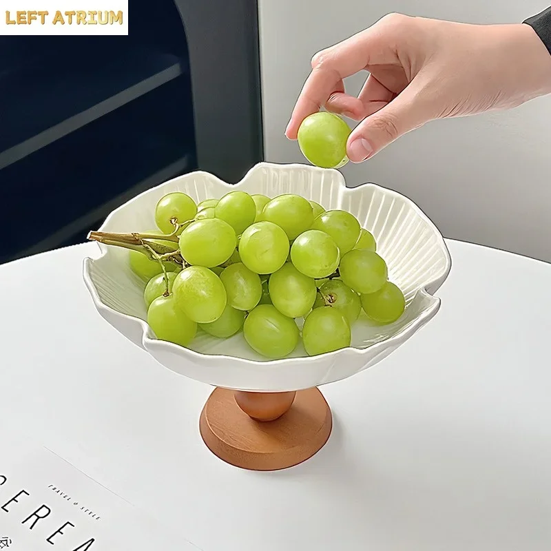 high-foot-fruit-tray-ceramic-fruit-tray-highend-household-living-room-entrance-storage-tray-decoration