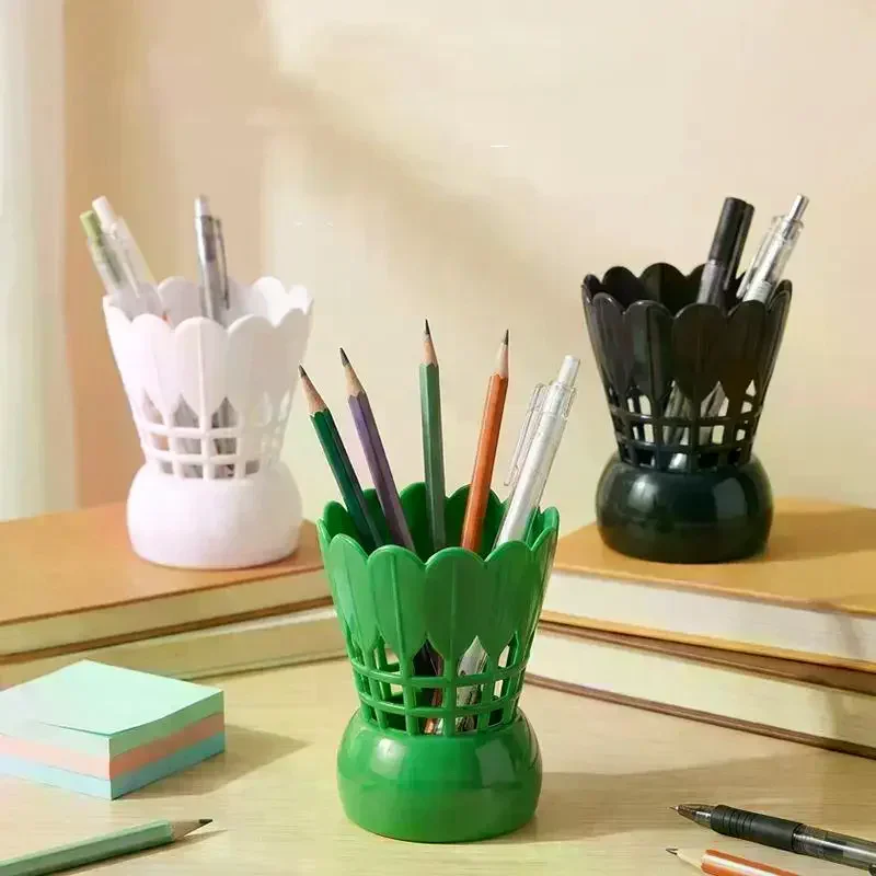 Cute 3D Printed Desk Organizer Badminton Pen Holder Gift Creative Stationery Stand Home Office Ornaments Pen Storage Holderute