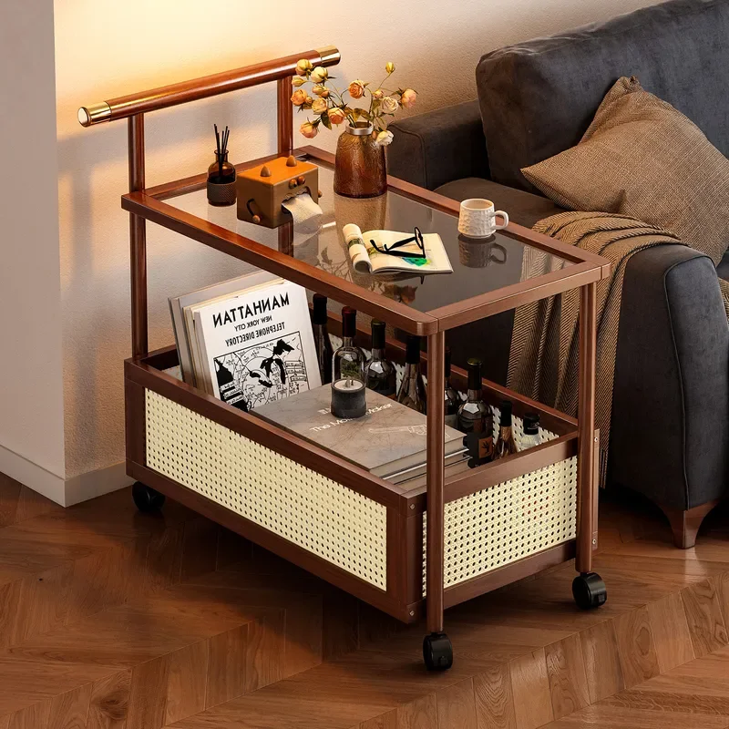 Rolling Storage Cart with Wheels Multi Tier Utility Shelf Organizer for Living Room Bedroom Kitchen Narrow Space Slim Design