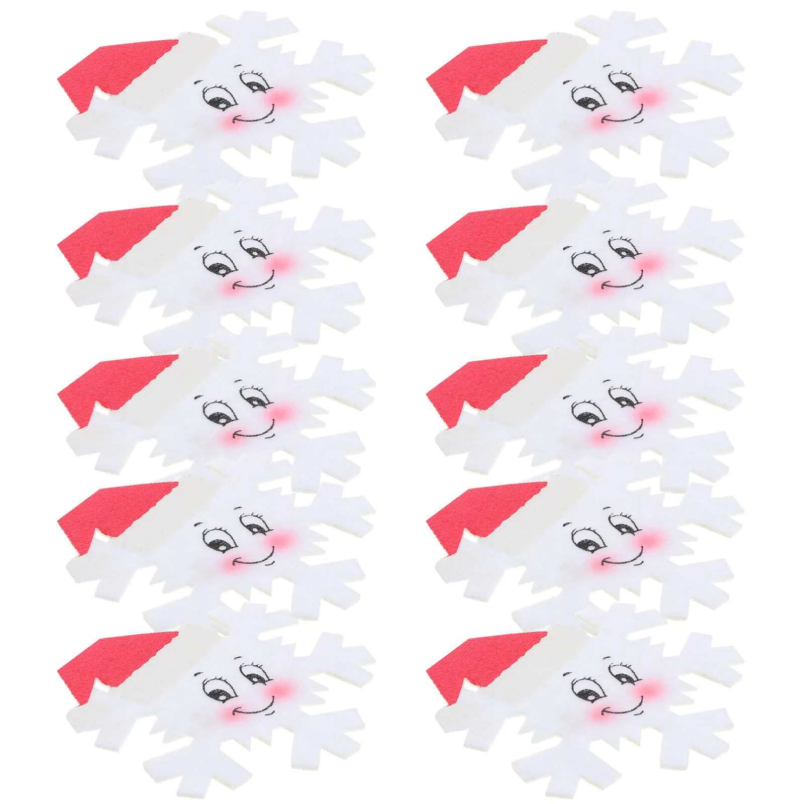 10Pcs Xmas Hat Cup Pads Non-Woven Fabric Absorbent Heatproof Coasters Christmas Table Decoration Home Restaurant Office Use
