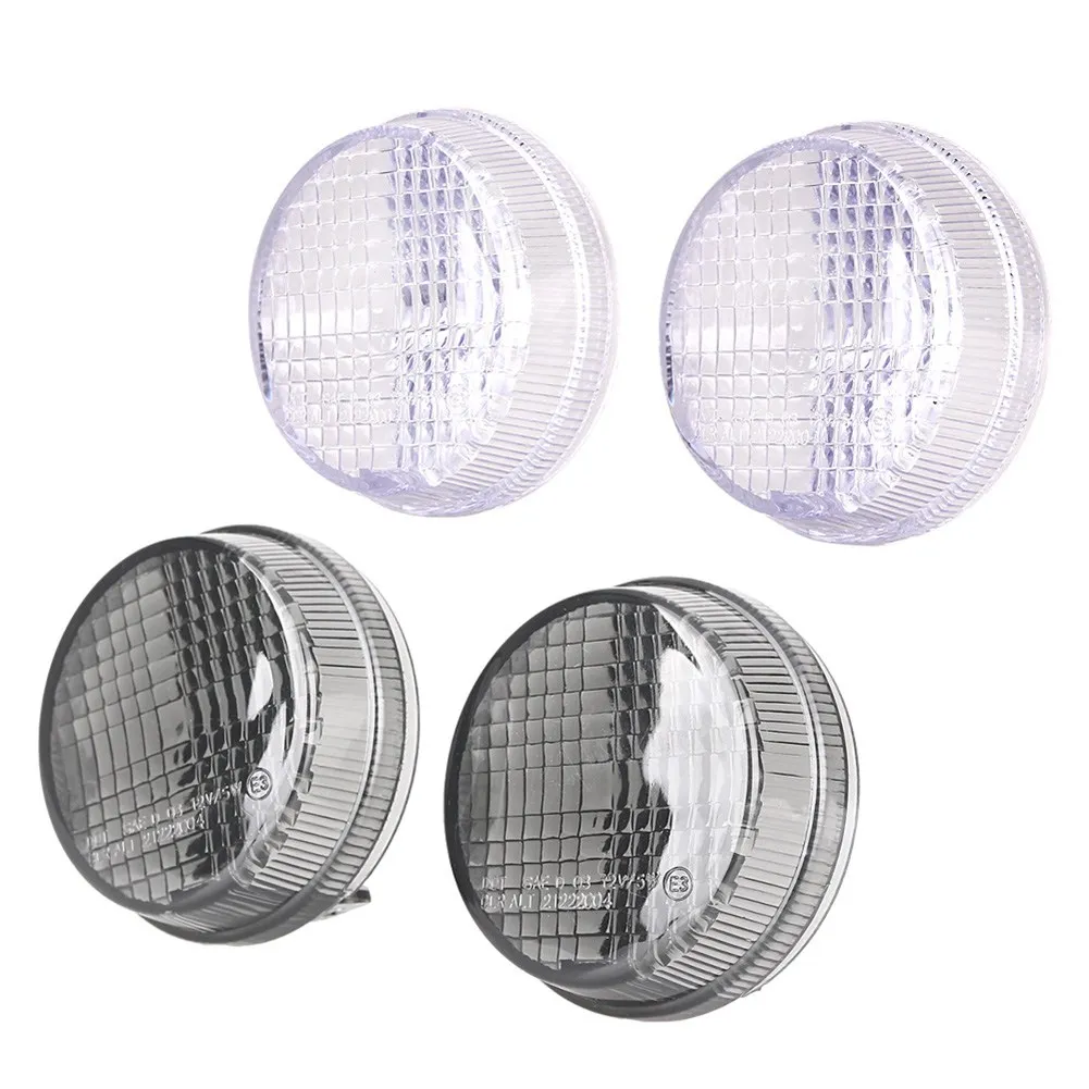 1Pair E-Mark Motorcycle Turn Signals Light Indicator Blinker Lens Cover for HONDA ALL CRUISERS 1997 1998 1999 2000 Clear/Smoke