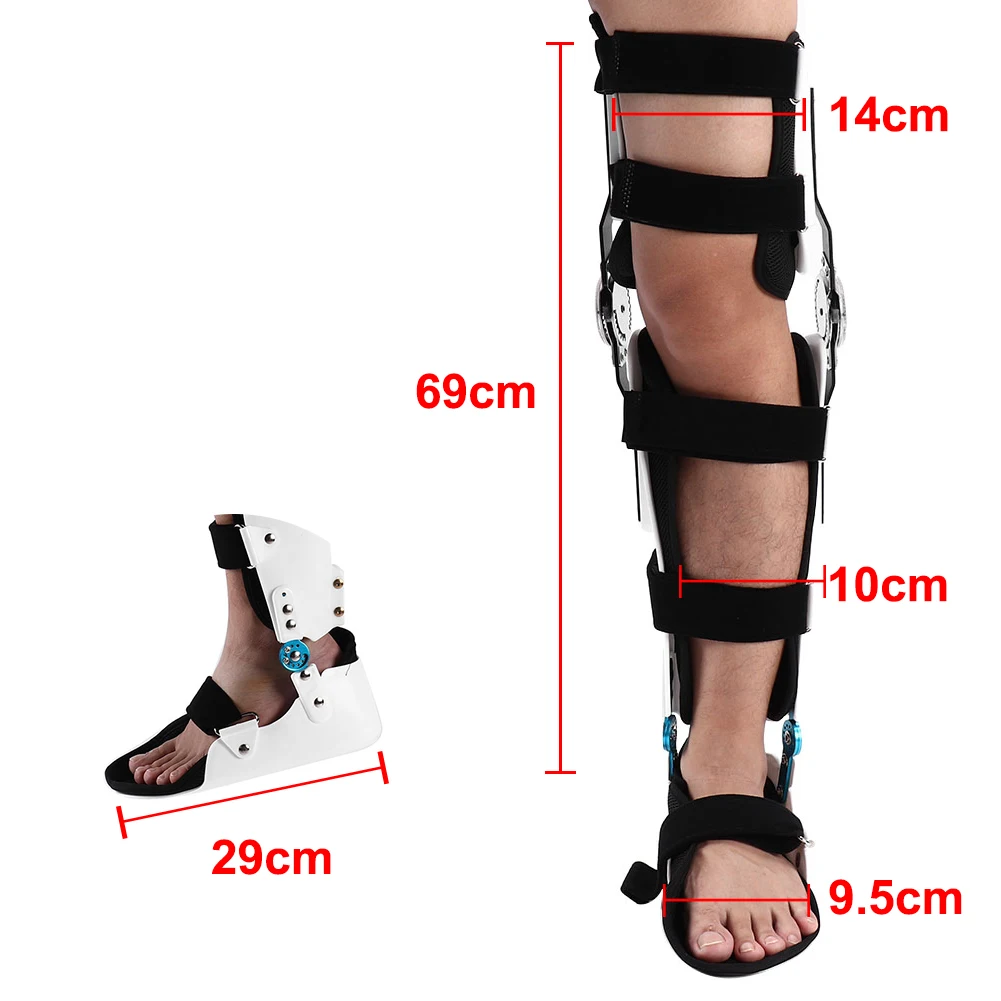 Medical Adjustable Knee Fixed Support Brace Joint Leg Orthotic Support Protector Stabilizer For Fracture Fix Rehabilitation