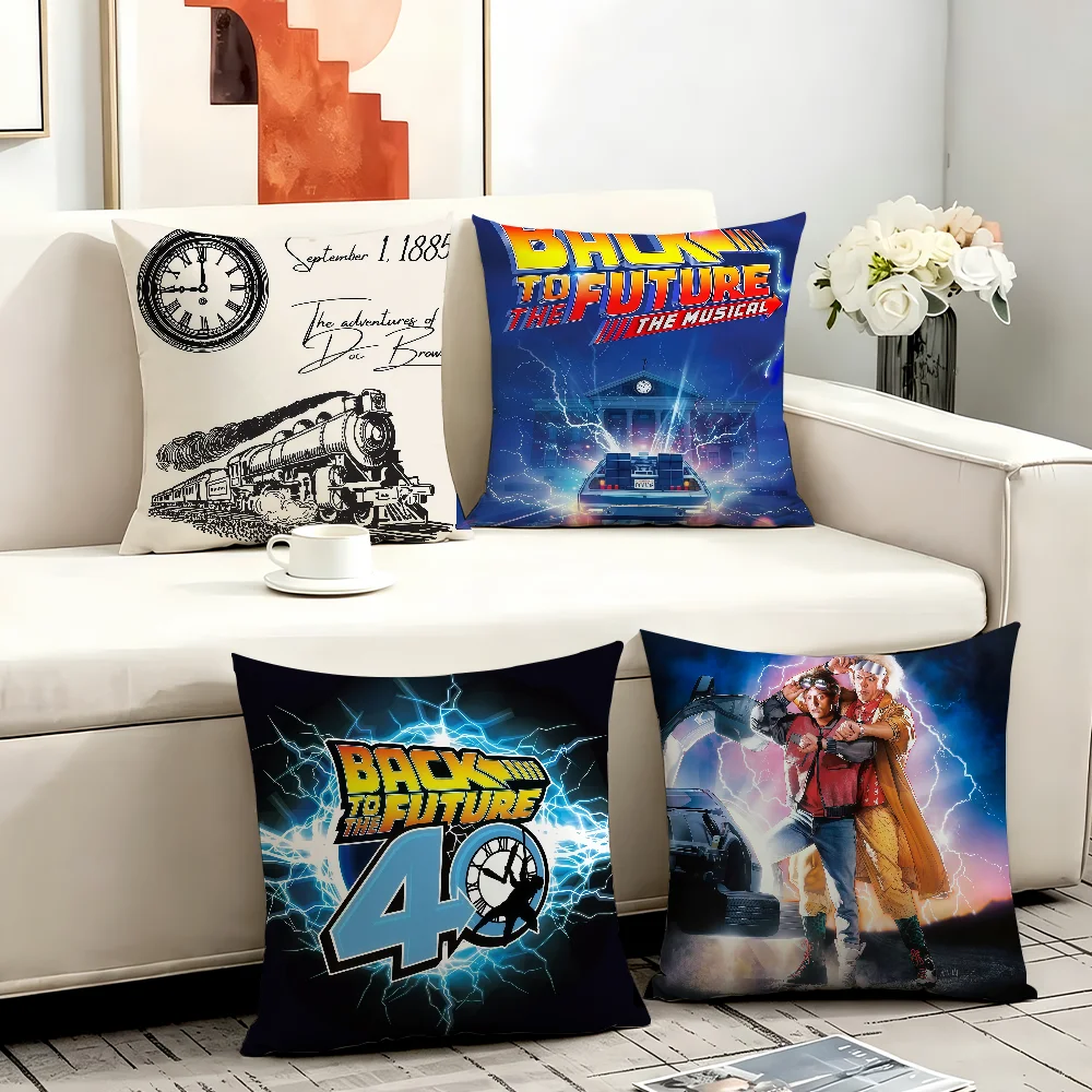 MoVie B-Back To The F-Future cushion cover Anti-dustmite Sofa Cushion Decorative Office Cover Lounge Area Indoor & Outdoor Use