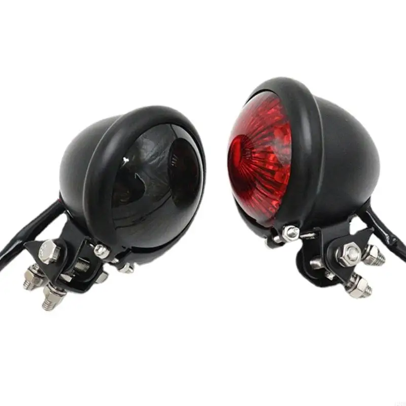 124B Motorcycle Rear Stop Lamp Motorbike Modified Parts LED Brake Tail Light for GN125 CG125 12V Vintage Round Light