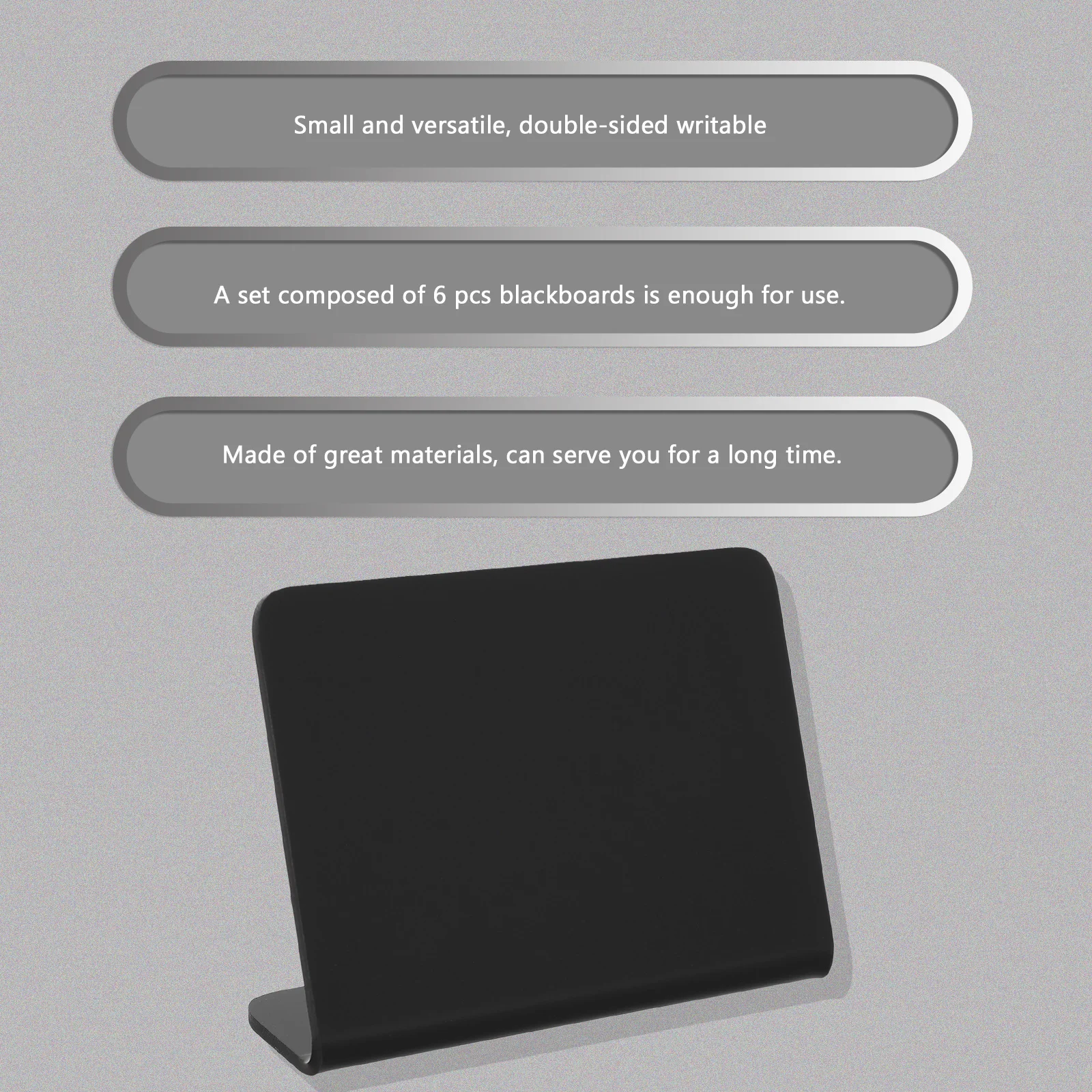 6Pcs Creative Small Chalkboards Acrylic Message Board Set for Party Garden Wedding Tabletop Decor Reusable Writing Notice Board