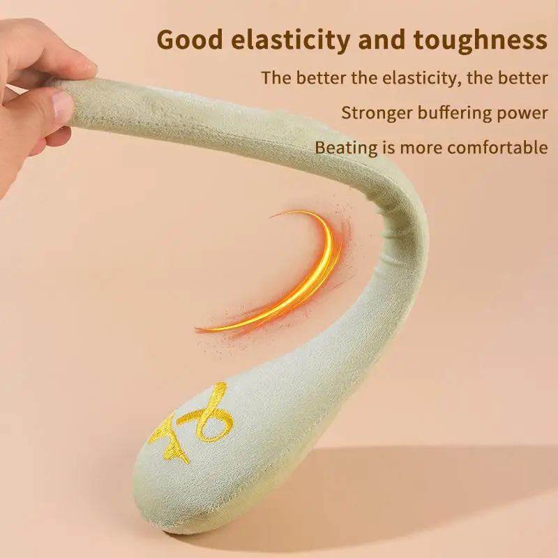 

High Elasticity Massage Pat Long-Handled Slap Stick Massager Back Pain Relief Relax Portable Body Wormwood Massage Hammer