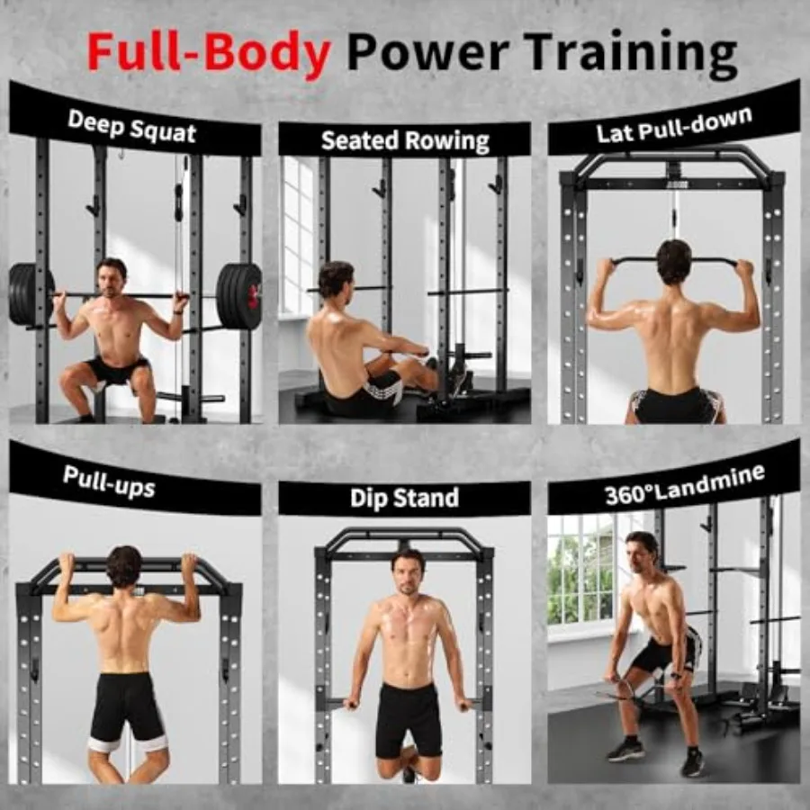 Home gym power rack with LAT p - Home Gym Rack 评论和价格
