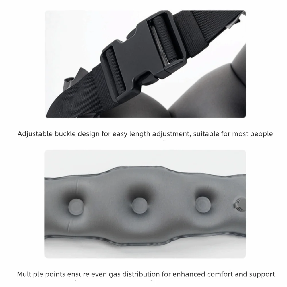 Portable Inflatable Neck Pillow Self-Inflation Folding Inflatable Backrest Adjustable Breathable Inflatable Waist Pillow