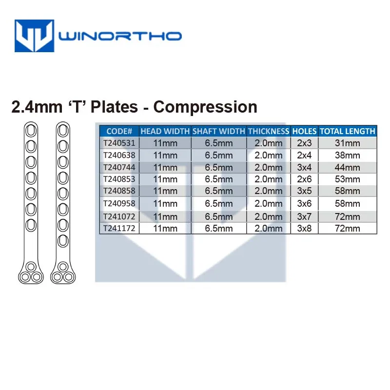 2.4mm T compression Veterinary Instrument equipments products animal orthopedic surgical  screws tplo vet supply tool pet