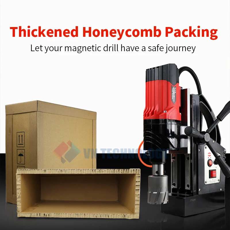 Magnetic Drill, 220V Stepless Speed Electromagnetic Drill Press 0-650RPM Portable Bench Drill Core Drill, 800W Drill Press