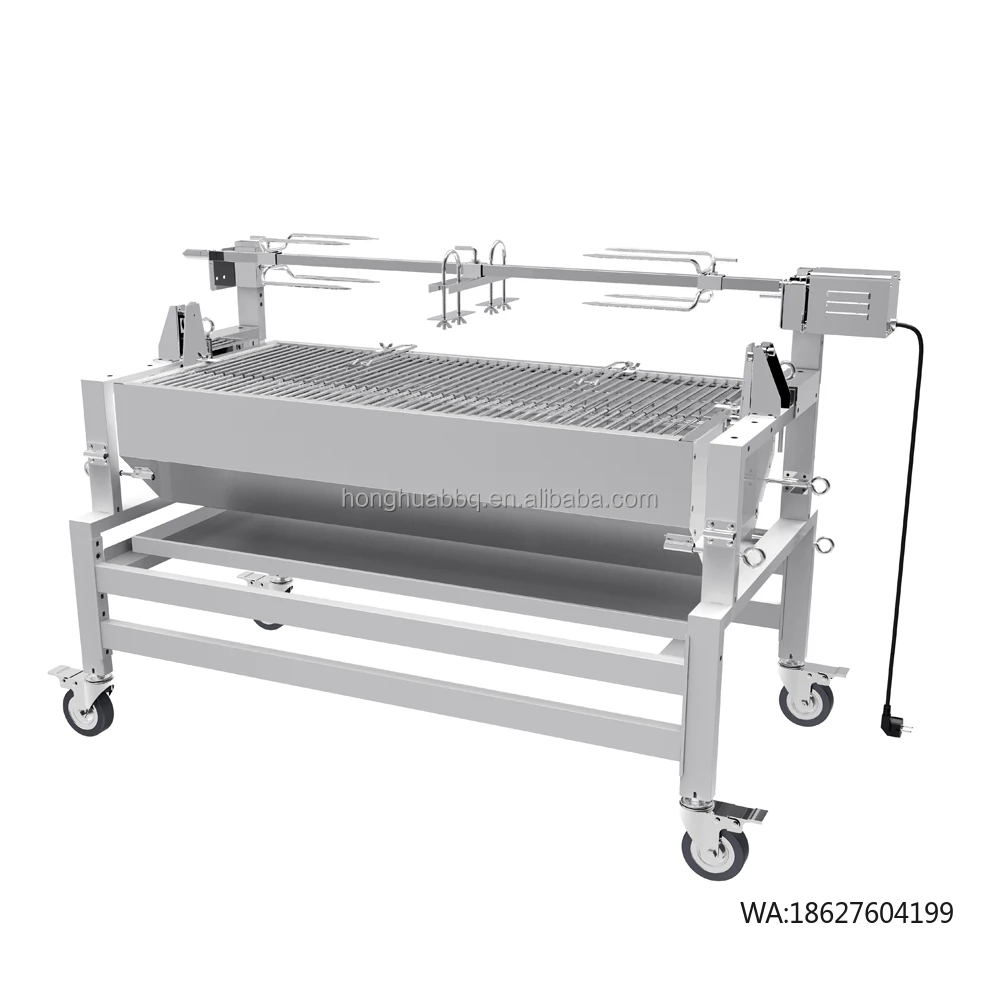 

Мангал-гриль Griddle Pig Motor для сада и улицы с вилкой для жарки, съемный, из нержавеющей стали, на древесном угле