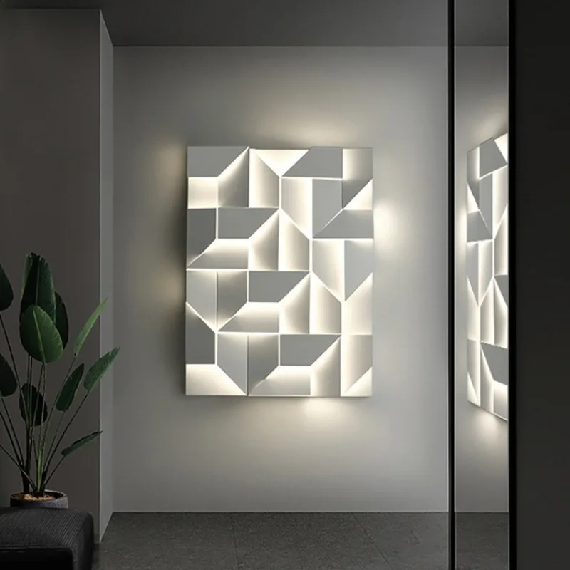 

Modern 3D Shadows Led Sconce Lamp Home Indoor Wall Lights Living Room Bedroom Dining Room Decor Wall Lamps Aisle Lighting