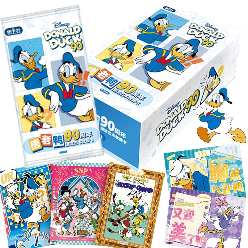 

Card Fun Disney Donald Duck Collection Card Anime Cartoon Figures 90th Anniversary Signature Embroidery Cards Children Love Gift