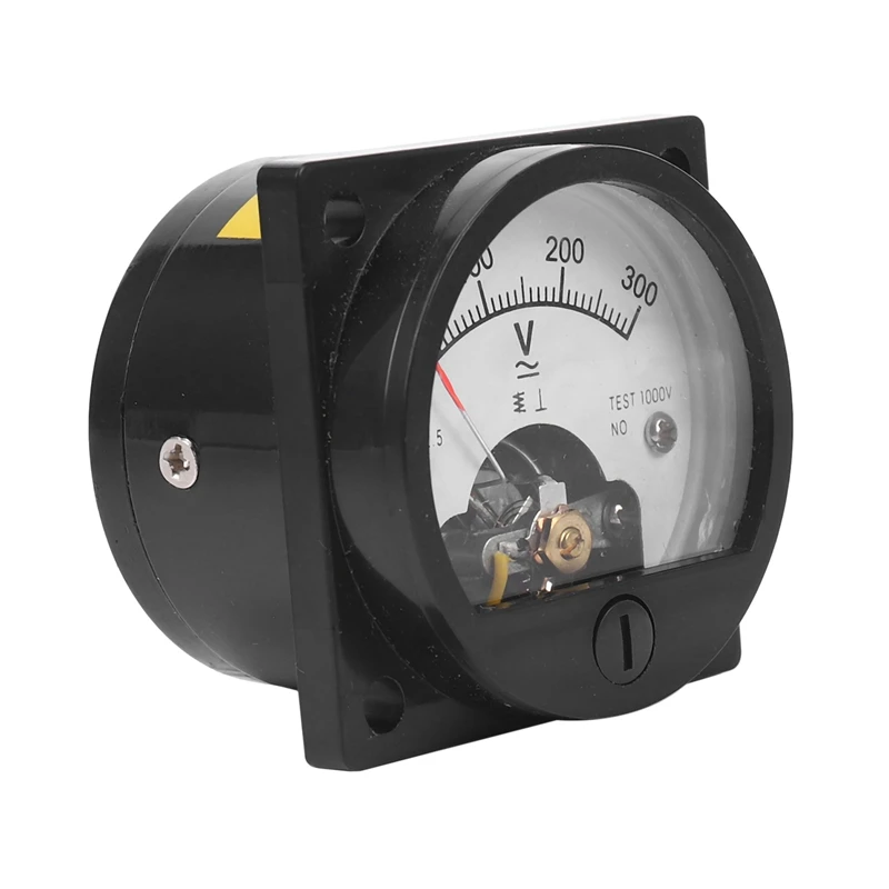 3X AC 0-300V Round Analog Dial Panel Meter Voltmeter Gauge Black Analog Dial Panel Voltage Meter