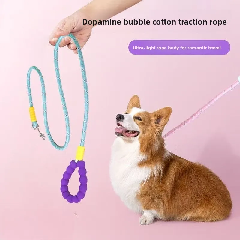 

Heavy Duty Reflective Dog Leash, No Pull Colorful Pet Lead with Padded Handle for Medium Large Dogs, Thick Durable Walking Leash