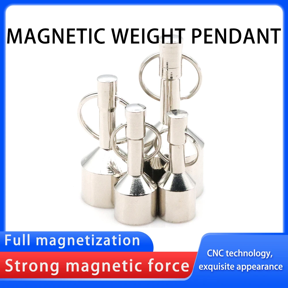 Y12~Y28 Neodymium Strong Magnetic Keychain Magnetic Weight Pendant Magnetic Buckle Stainless Steel Magnet Ring Permanent Magnets