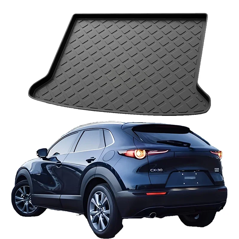 Upgrade TPE Car Rear Trunk Mats Storage Pads Cargo Tray Dustproof Waterproof Protecion Cushion For Mazda CX-30 2020-2024