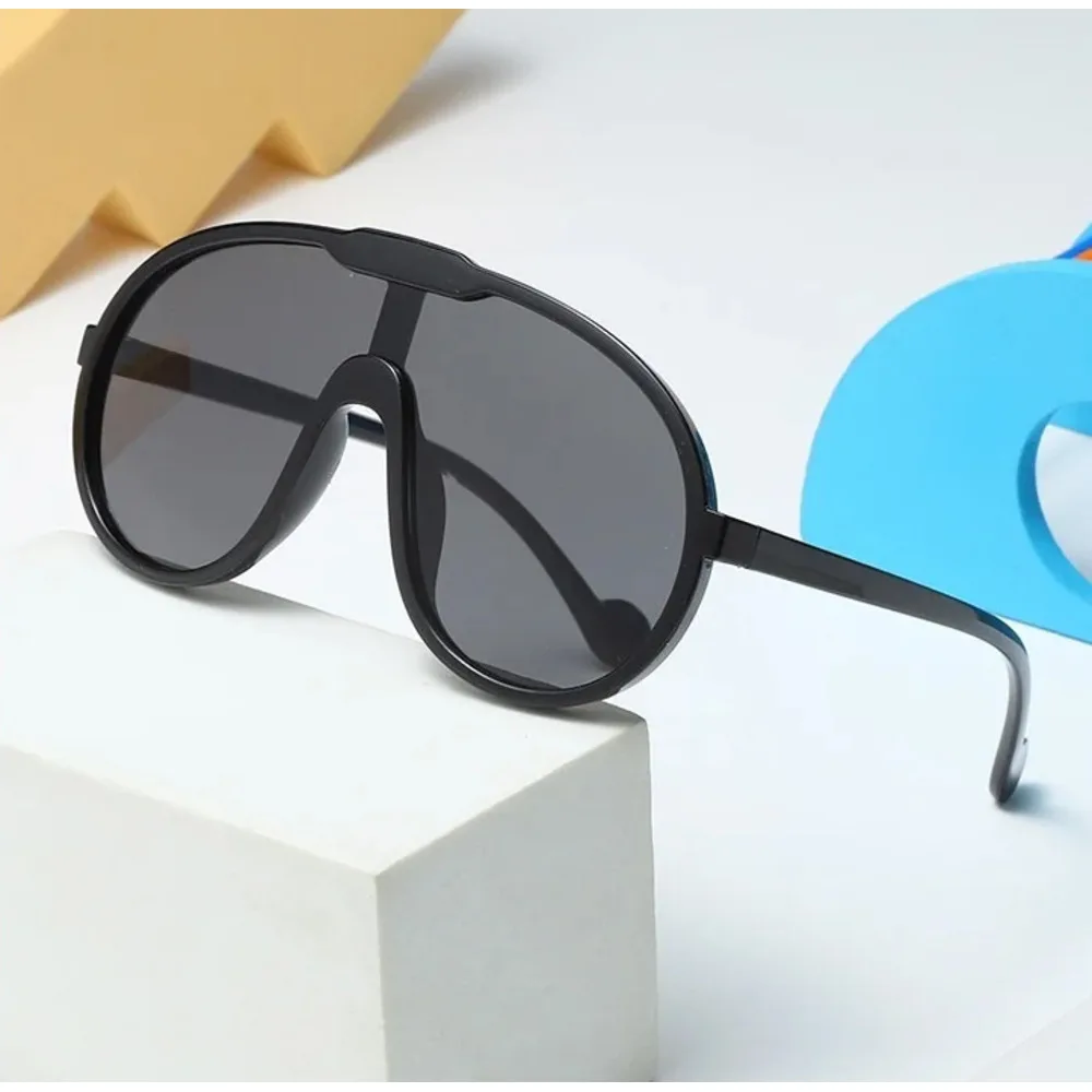 

2025 Men's And Women's Children's Fashion Shows Large Frame Integrated Fashionable Cute Sunglasses