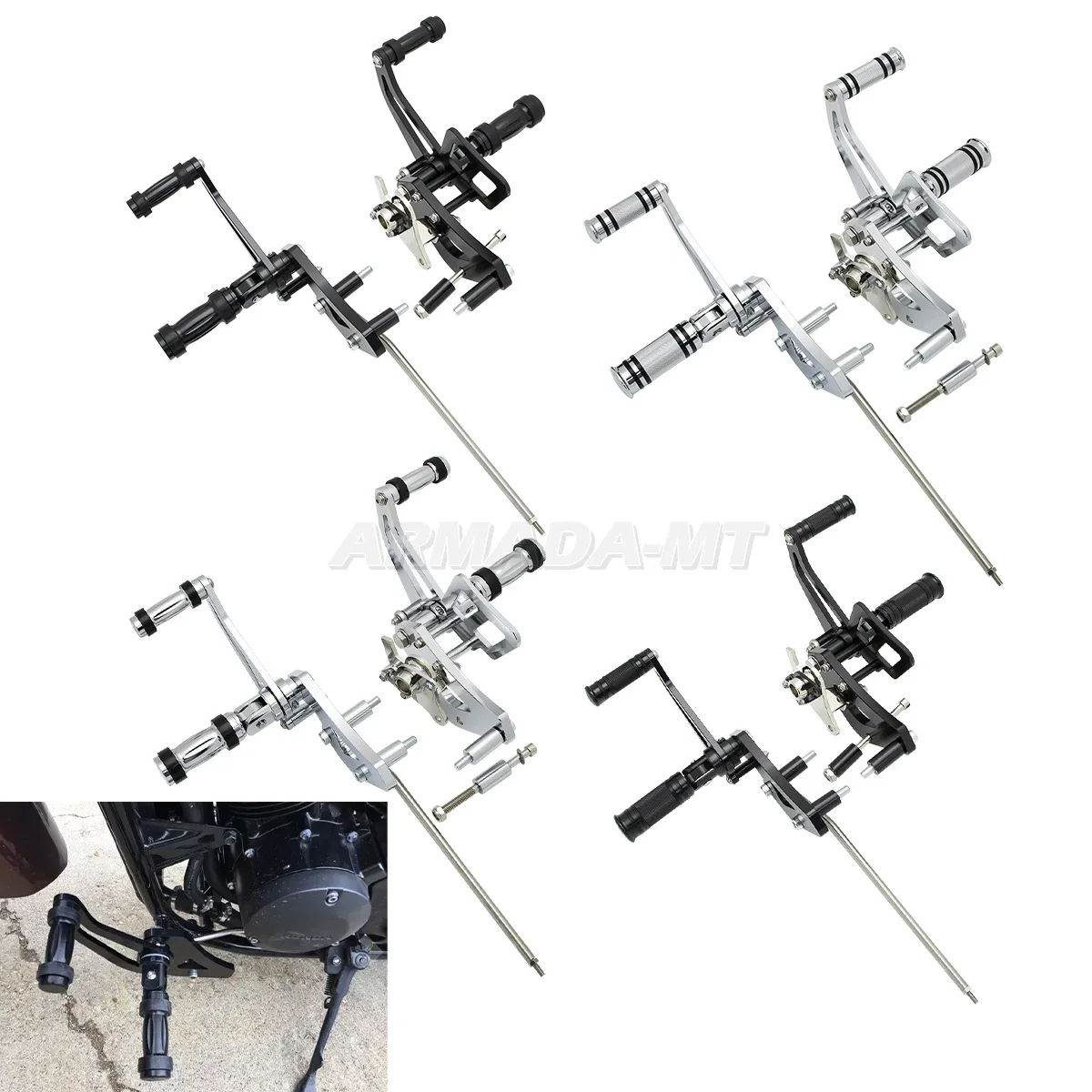 Motorcycle Forward Control Foot Peg Levers Linkage For Honda Shadow VT750C VT750C2 VT750C2B Aero Phantom Spirit 750 VT750DC