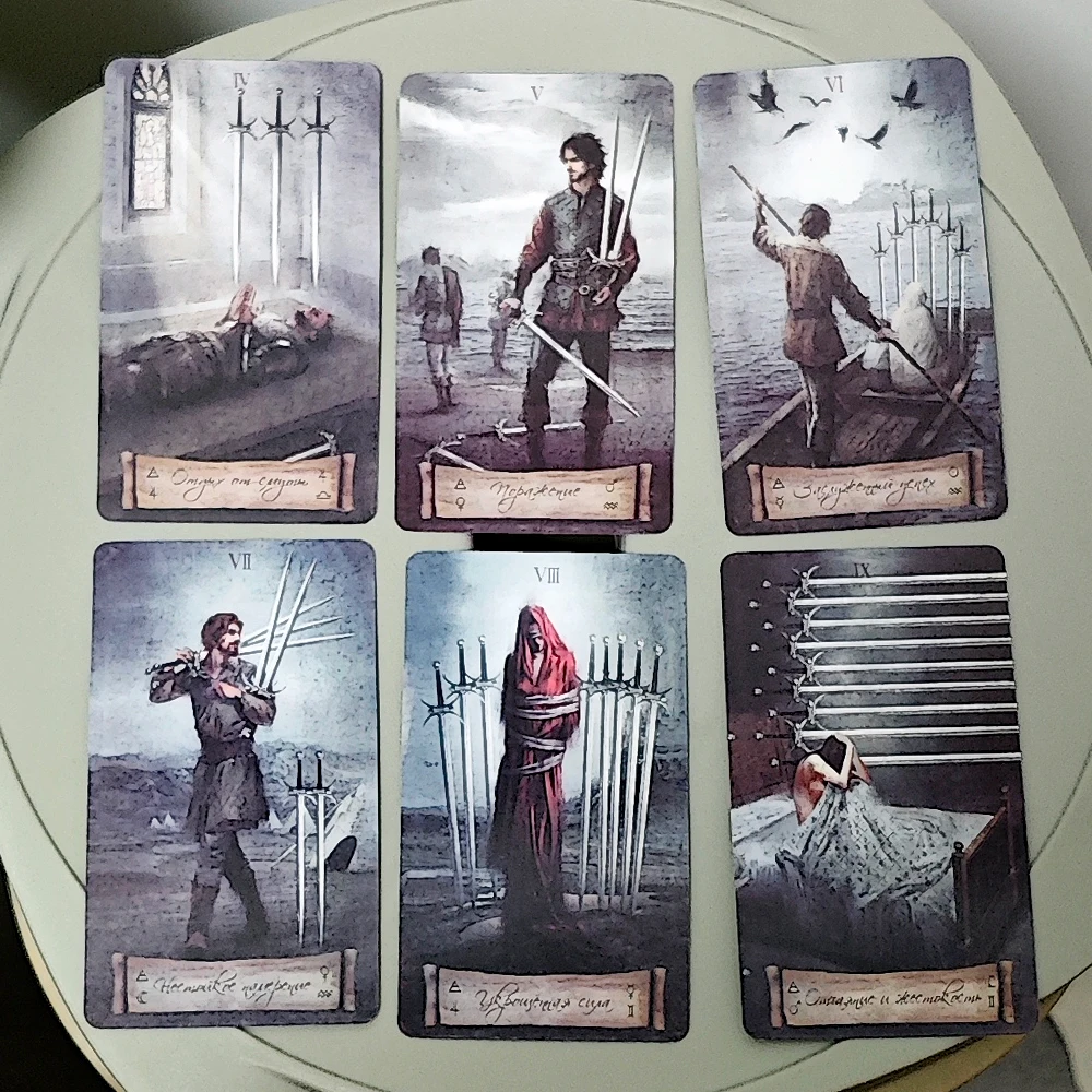 

10.3*6cm - Symbols and Hidden Nuances Are Masterfully Interwoven Heaven & Earth Tarot Deck In Russian Language 78 Pcs Cards