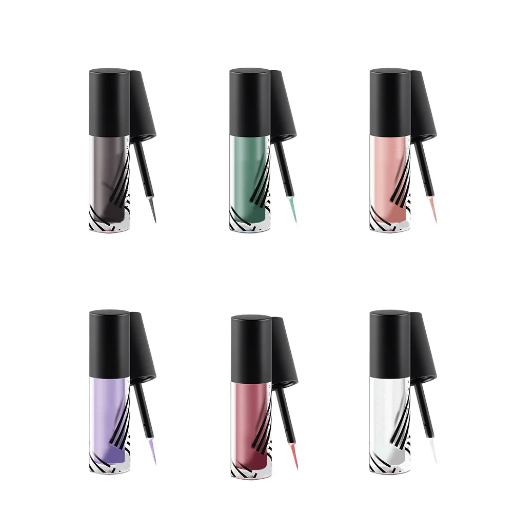 6 stuks kleurrijke glitter vloeibare eyeliner glanzende oogschaduw voor vrouwen stereo langdurige ademende formule perfect cadeau