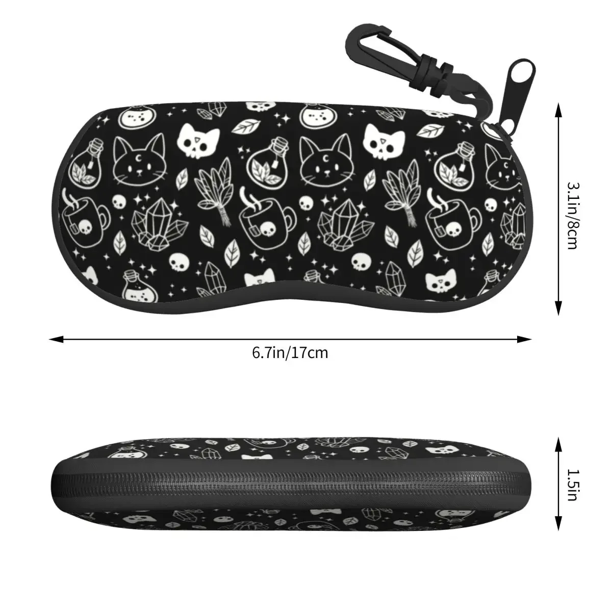 Custom Witch Glasses Case Stylish Halloween Cat Skull Shell Eyeglasses Case Sunglasses Box