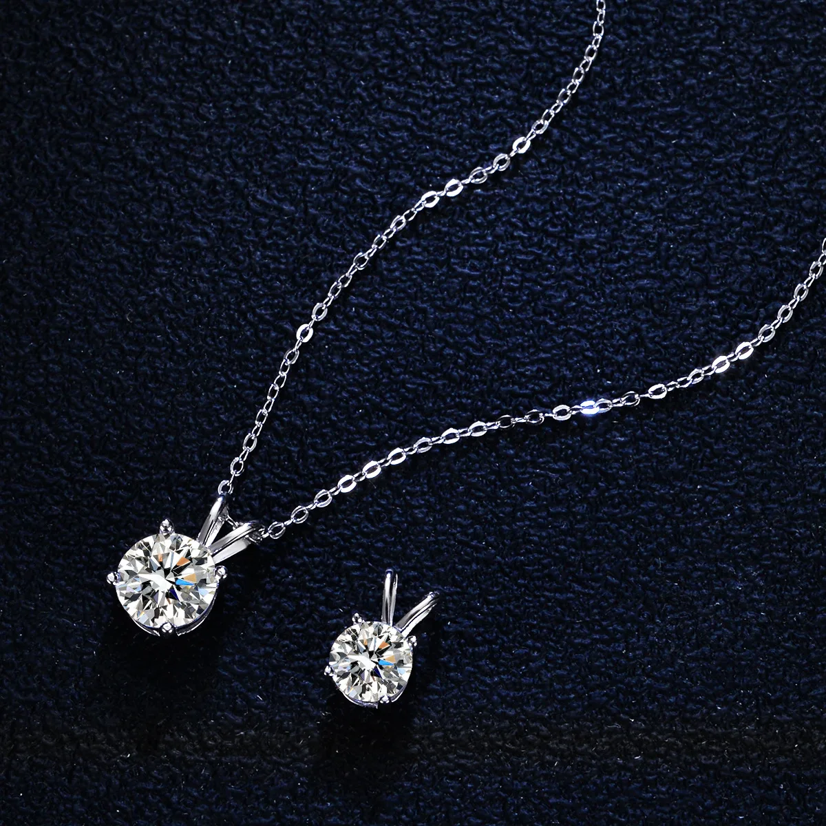 

Lumira Classic Four-Prong Platinum PT950 Necklace for Women D-Color 1Ct/2ct Moissanite Pendant Necklace Charm Fine Jewelry