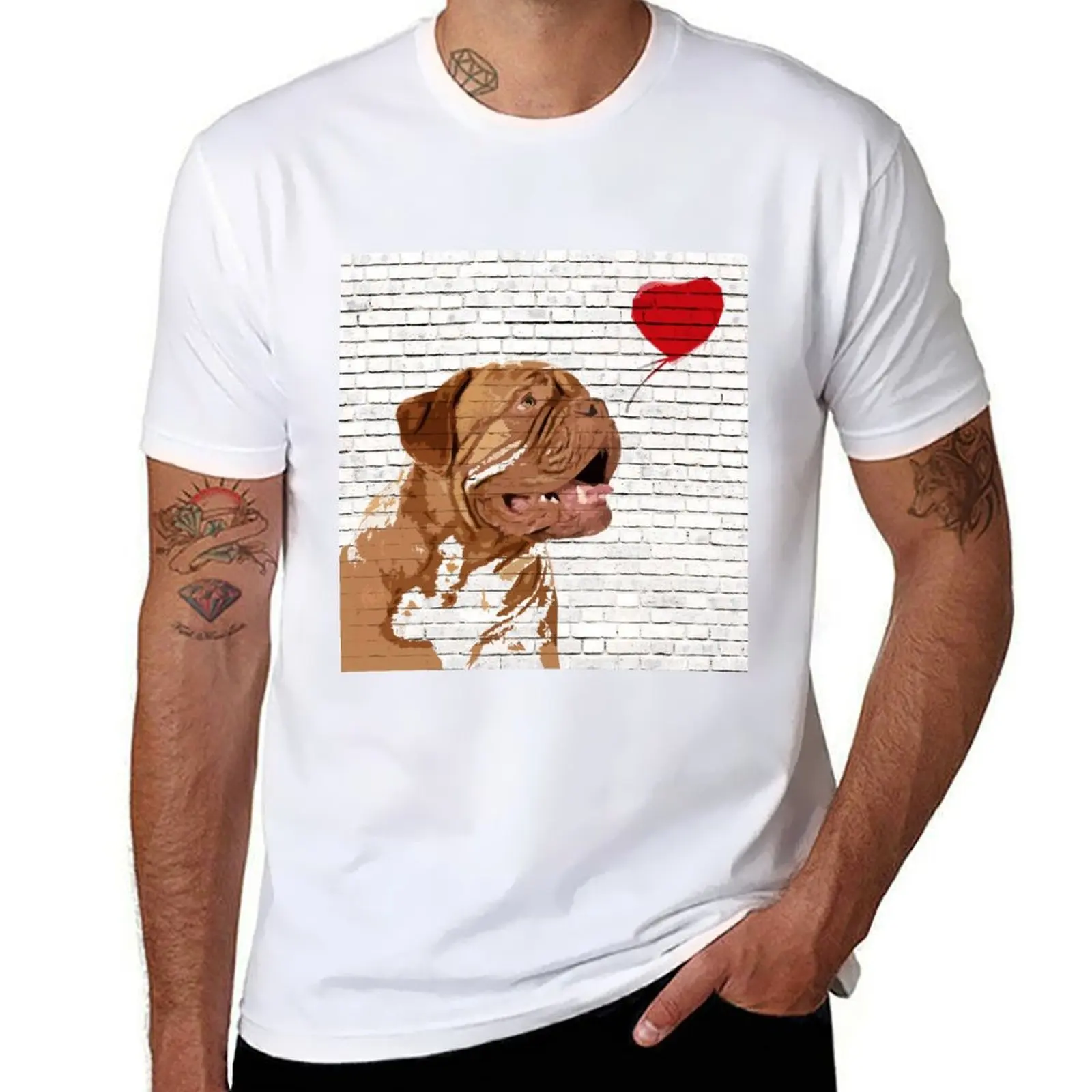 

Dogue De Bordeaux Banksy Style T-Shirt Aesthetic clothing basketball graphic tees man t shirt korean fashion T-shirt men