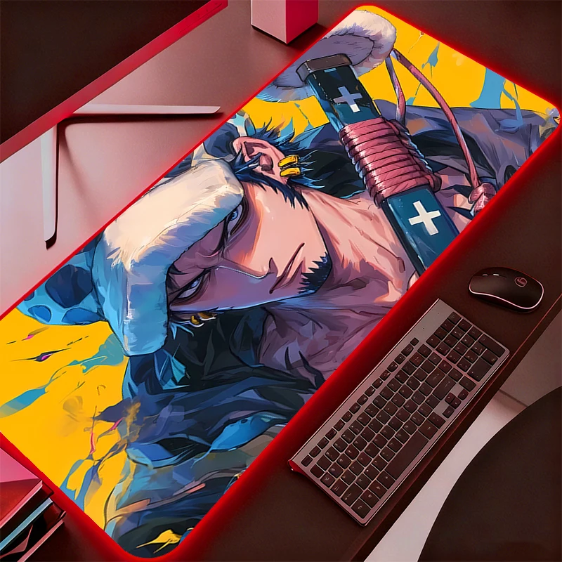 

One Piece RGB Mouse Pad Gaming Accessories Computer Keyboard Gamer Designed Specifically Backlight LED Mousepad Smooth