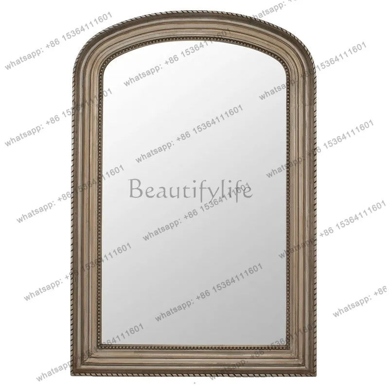 French retro carved fireplace decorative mirror bedroom clothing store premium fitting mirror