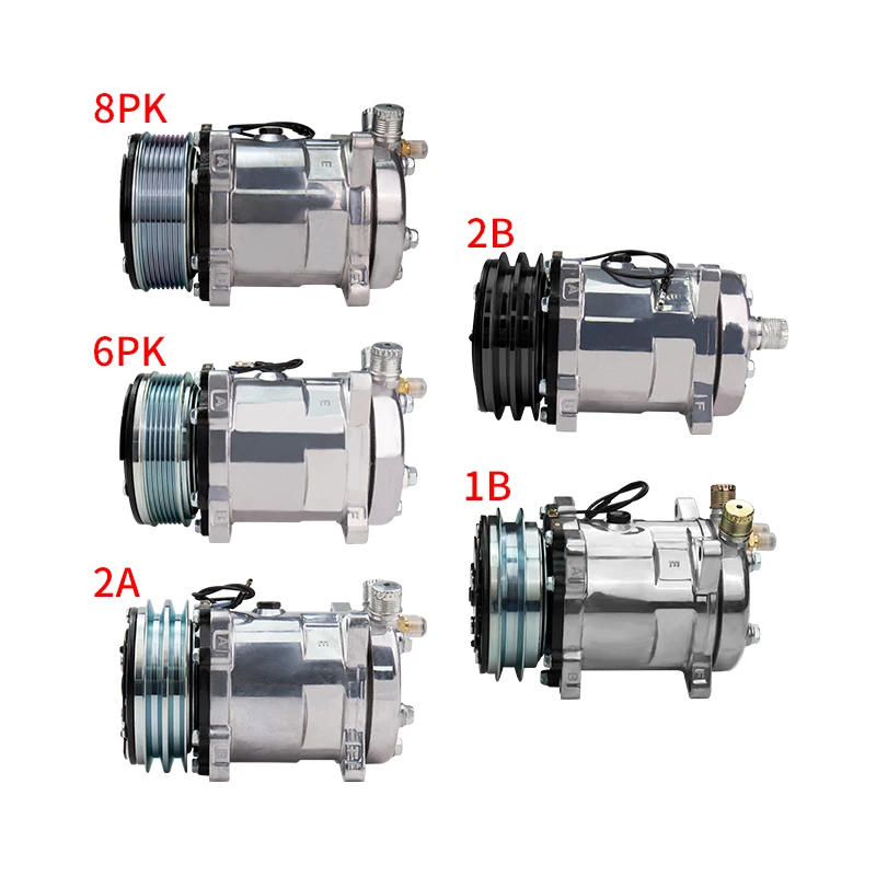 Universal Automotive 12V 24V A/C Air Conditioning Kit for Truck Minibus Van Tractor Digger RV Excavator AC Air Conditioner