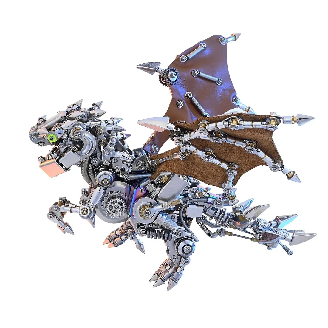 Cyberpunk Pterosaur Dinosaur with Wings 3D Puzzle Metal Mechanical DIY Assembly Jigsaw Craft Toys for adults Kids -  1450+PCS